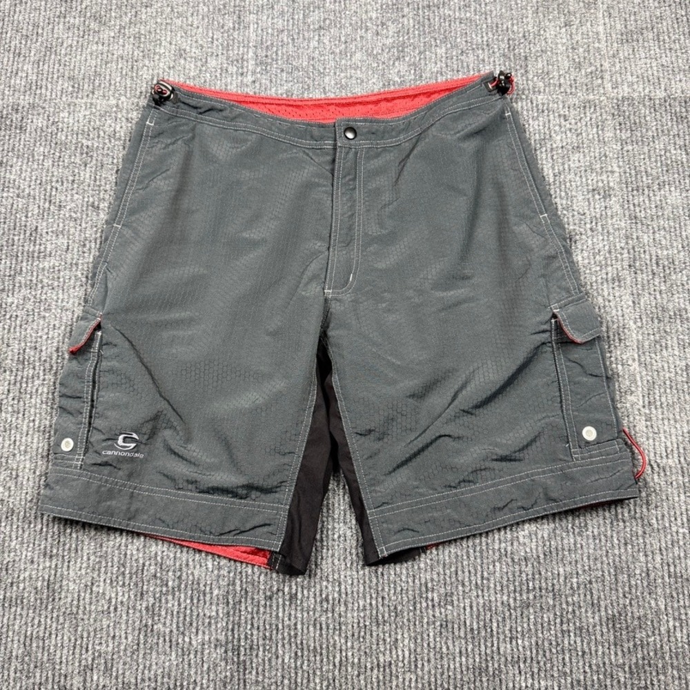 Cannondale Mens XL Mountain Bike Cargo Shorts Gray Honeycomb Texture RN0101935